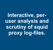 Interactive, per-user analysis and scrutiny of squid proxy log-files